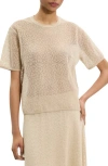 Theory Floral Lace Pullover Top In Neutral