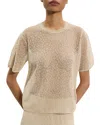 Theory Floral Lace Pullover Top In Neutral