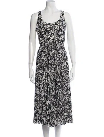 Pre-owned Theory Floral Print Midi Length Dress