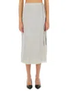 Theory 'tie Wrap' High Waist Midi Skirt