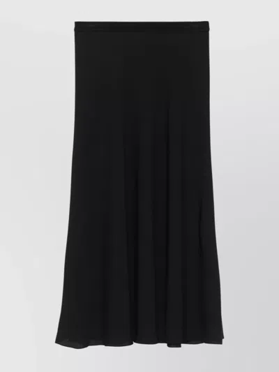 THEORY FLOWY HIGH WAIST SILK SKIRT