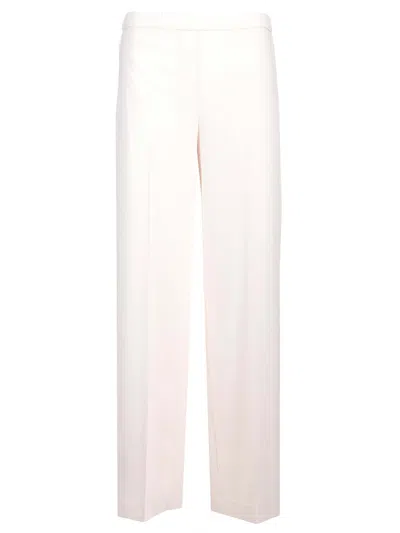 Theory Fluid Crepe Trousers In White