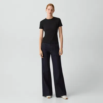 Theory Fluid Flare Jean In Essential Denim In Black