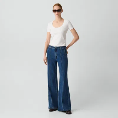 Theory Fluid Flare Jean In Essential Denim In Blue
