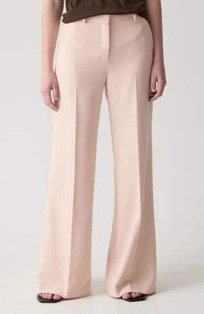 Theory Fluid Flare Leg Pants In Pink