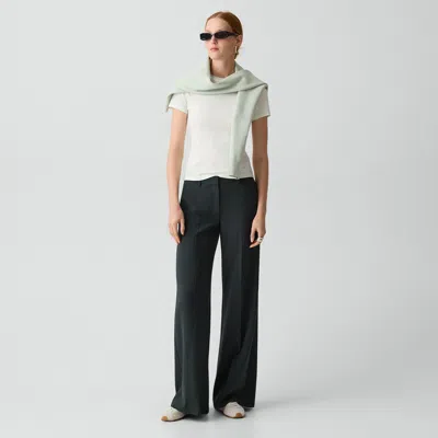 Theory Fluid Flare Pant, 30'' In Admiral Crepe In Black