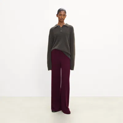 Theory Fluid Flare Pant, 33'' In Admiral Crepe In Brown