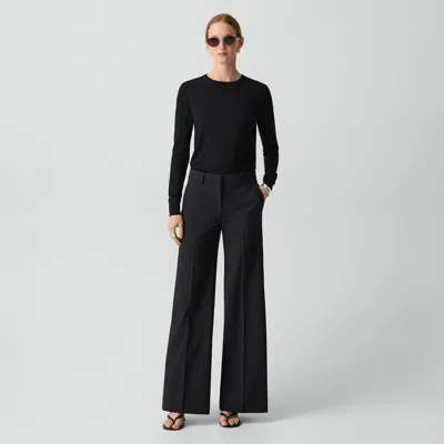 Theory Fluid Flare Pant, 33'' In Good Wool In Black