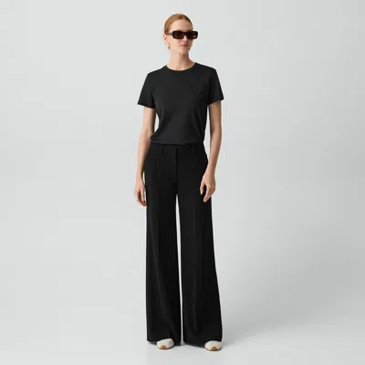 Theory Fluid Flare Pant In Admiral Crepe In Black