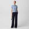 Theory Fluid Flare Pant, 30'' In Admiral Crepe In Blue