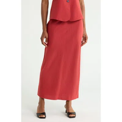Theory Fluid Maxi Skirt In Brown