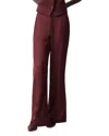 Theory Fluid Pants In Satin In Burgundy