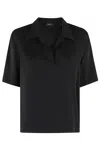 Theory Textured Popover Camp Shirt In Gold