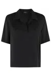 Theory Textured Popover Camp Shirt In Gold
