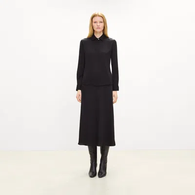 Theory Fluid Pull-on Skirt In Silk Georgette In Multi