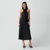 Theory Fluid Pull-on Skirt In Washed Twill In Black