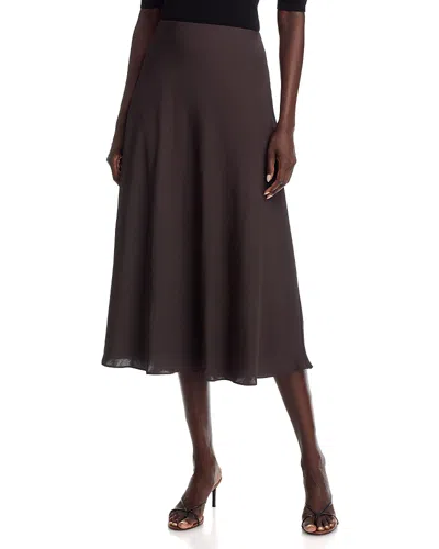 Theory Fluid Skirt In Brown