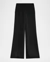 Theory Fluid Wide-leg Pants In Black