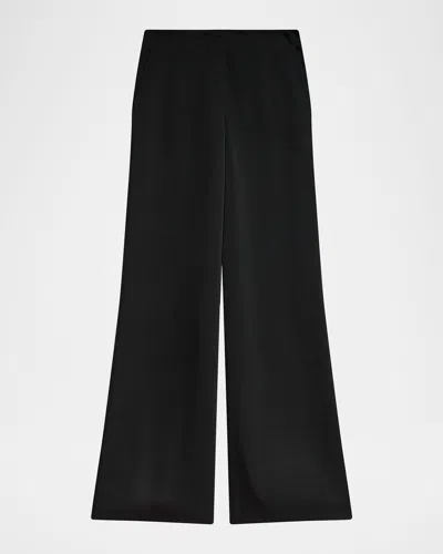 Theory Fluid Wide-leg Pants In Black