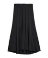 Theory Fluted Seam Skirt In Crepe Jersey In Black