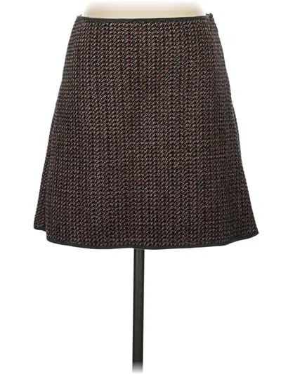 Pre-owned Theory Formal Skirt In Brown