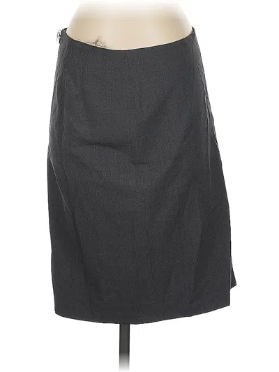 Pre-owned Theory Formal Skirt In Gray