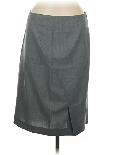 Pre-owned Theory Formal Skirt In Gray
