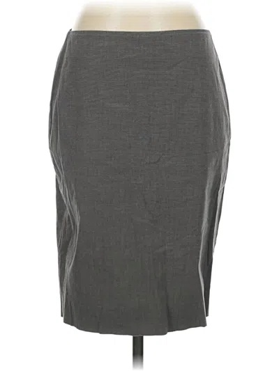 Pre-owned Theory Formal Skirt In Gray