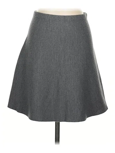 Pre-owned Theory Formal Skirt In Gray