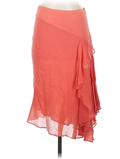 Pre-owned Theory Formal Skirt In Orange