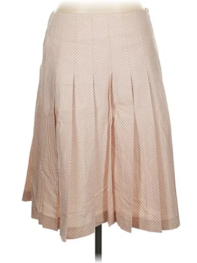 Pre-owned Theory Formal Skirt In Tan