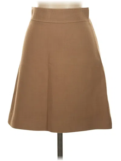 Pre-owned Theory Formal Skirt In Tan