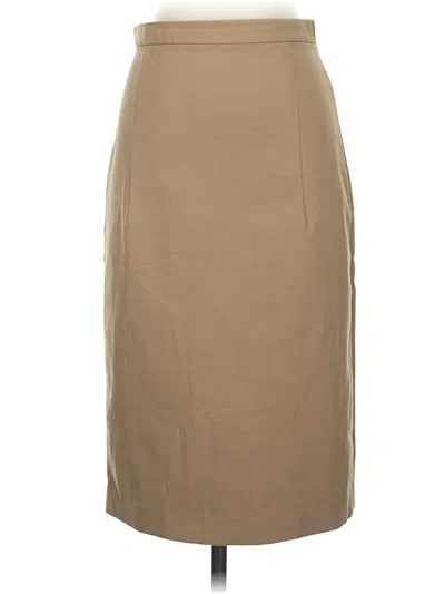 Pre-owned Theory Formal Skirt In Tan