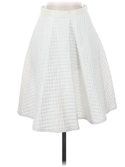 Pre-owned Theory Formal Skirt In White