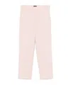 Theory Treeca Cropped Trousers With Elasticated Waist In Pink