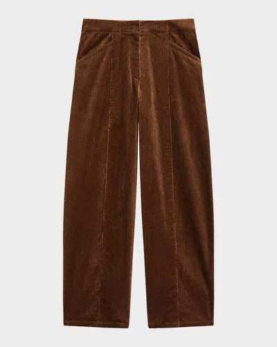 THEORY FRONT-SEAM MICRO CORDUROY PANTS