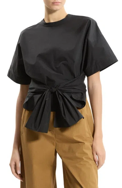 THEORY THEORY FRONT TIE BOXY TOP