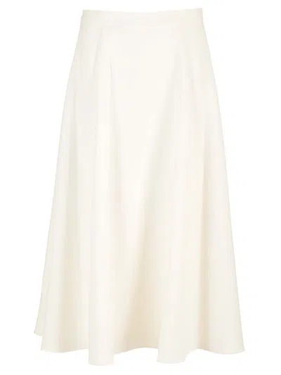 Theory Full Midi Skirt In White