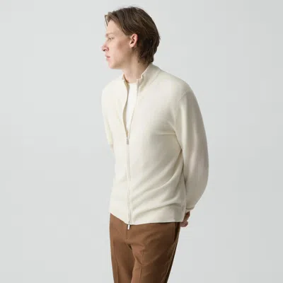 Theory Full-zip Cardigan In Cashmere In Neutral