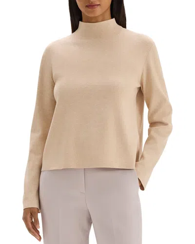 Theory Funnel Neck Pull Over In White