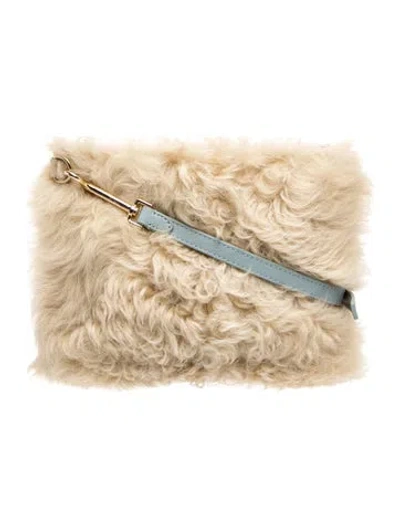 Pre-owned Theory Fur Crossbody Bag In Neutral