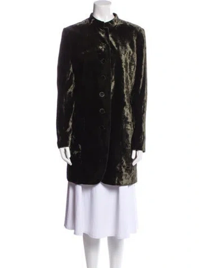 Pre-owned Theory Fur Faux Fur Coat In Black