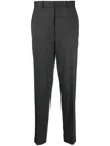 Theory Tapered Wool Gabardine Pant In Grey