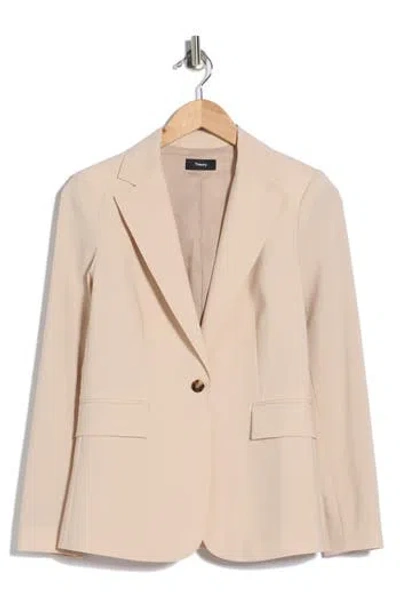 Theory Gabrielle Stretch Wool Blazer In Neutral