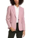 Theory Gabrielle Wool-blend Blazer In Pink