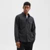 Theory Garvin Shirt Jacket In Stretch Wool In Dark Charcoal