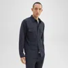 Theory Garvin Shirt Jacket In Stretch Wool In Navy