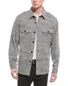 Theory Garvin Tweed Shirt Jacket In Black