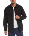 Theory Garvin Wool-blend Shirt Jacket In Black