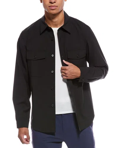 Theory Garvin Wool-blend Shirt Jacket In Brown